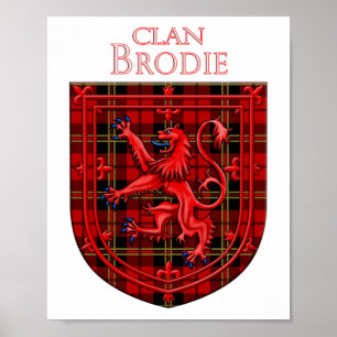 Brodie Tartan Scottish Kariert Lion Rampant Poster