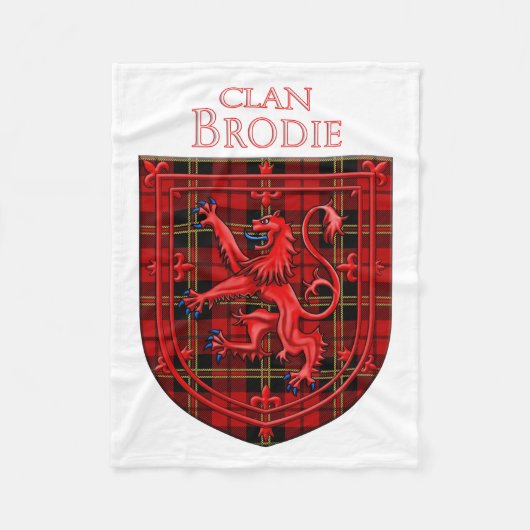 Brodie Tartan Scottish Plaid Lion Rampant Fleecedecke (Vorderseite)