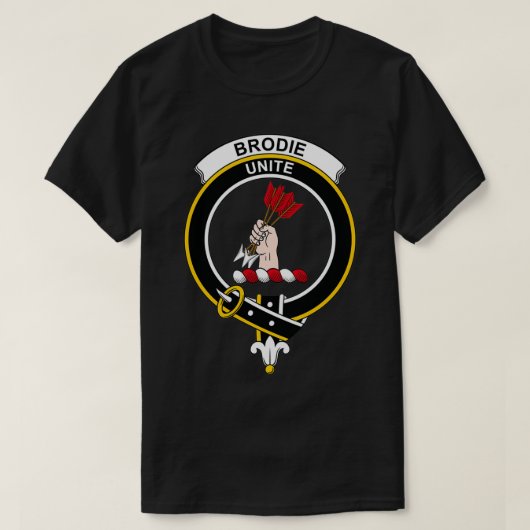 Brodie Wappen Tartan Clan Scottish Clan T-Shirt (Design vorne)