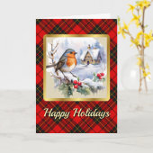 Brodie Wappen & Tartan w/Robin Personalisiert Karte (Gelbe Blume)