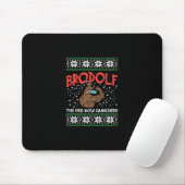 Brodolf in Maske Muskel Workout Gym Ugly Xmas Mousepad (Mit Mouse)
