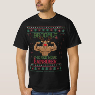 Brodolf The Red Nose Gainsdeer Xmas Jumper T-Shirt