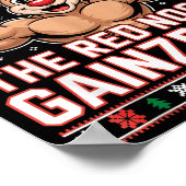 Brodolf The Red Nosed Gainzdeer Funny Xmas Gym Out Poster (Ecke)