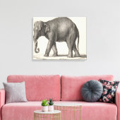 Brodtmann Elephant Sketch Leinwanddruck (Insitu (Wohnzimmer))