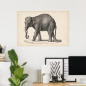 Brodtmann Elephant Sketch Poster (Heimbüro)