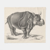 Brodtmann Rhinoceros Sketch Fleecedecke (Vorderseite (Horizontal))