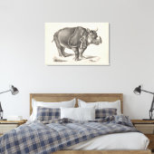 Brodtmann Rhinoceros Sketch Leinwanddruck (Insitu (Schlafzimmer))