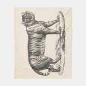 Brodtmann Tiger Sketch Fleecedecke (Vorderseite)