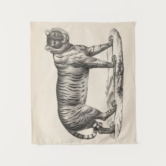 Brodtmann Tiger Sketch Wandteppich (Vorderseite)