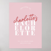 Brody Bachelorette Welcome Sign Leinwand Poster (Vorne)