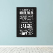 BRODY - INDIVIDUELLE NAME HOUSE RULES - Moderne Ty Leinwanddruck (Insitu (Holzboden))