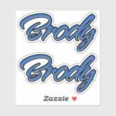 Brody Name blue Aufkleber Sticker Stickerset (Blatt)
