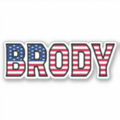 Brody Name Vorname USA Sticker Stickerset (Vorderseite)