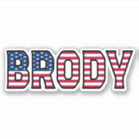 Brody Name Vorname USA Sticker Stickerset