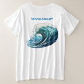 Brody Ocean Wavecrest Große Größe T-Shirt (Design Rückseite)