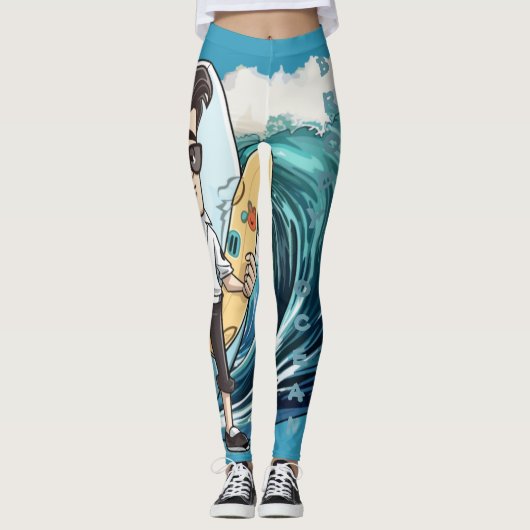 Brody Ocean Wavecrest Leggings (Vorderseite)