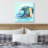 Brody Ocean Wavecrest Leinwanddruck (Insitu (Schlafzimmer))