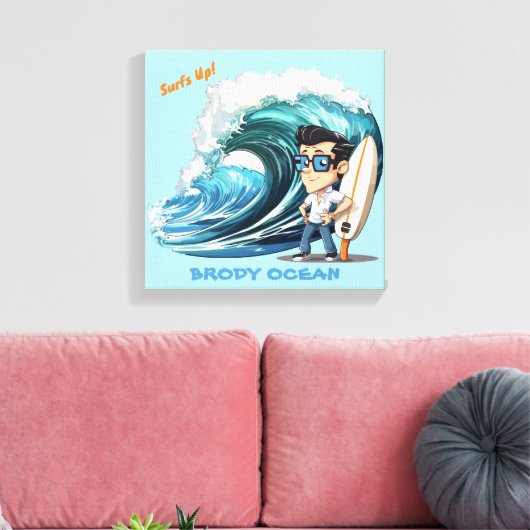 Brody Ocean Wavecrest Leinwanddruck (Insitu (Wohnzimmer))