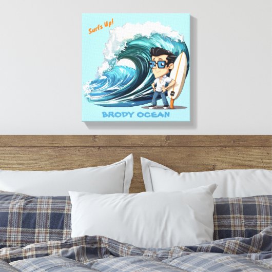 Brody Ocean Wavecrest Leinwanddruck (Insitu (Schlafzimmer))