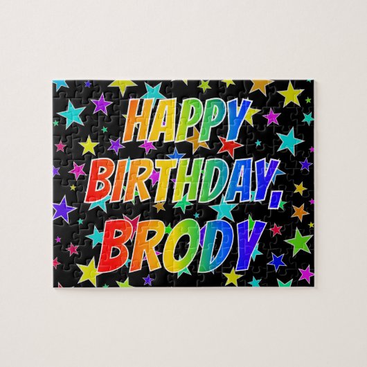 "BRODY" Vorname, Spaß "GLÜCKLICHER GEBURTSTAG" Puzzle (Horizontal)