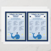 Brody Whale Nautical Baby Shower Purgame (Vorne/Hinten)