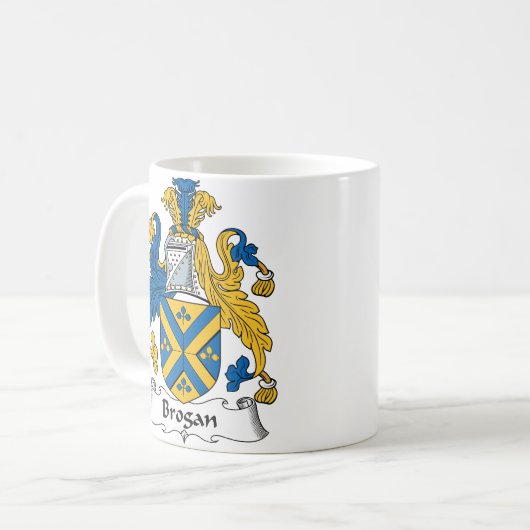 Brogan-Familienwappen Kaffeetasse (Vorderseite Links)