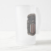 Brogan-Wappen-Tasse Mattglas Bierglas (VorderseiteRechts)