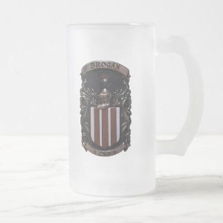 Brogan-Wappen-Tasse Mattglas Bierglas