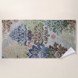 Brokatmuster aus einer Stoffkollage Strandtuch