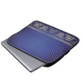 Brokatmuster Laptopschutzhülle (Vorne Knopf)