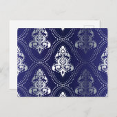 Brokatmuster Postkarte (Vorne/Hinten)