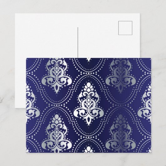 Brokatmuster Postkarte (Vorne/Hinten)