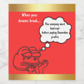 Broke & Bottle Weinetikett (Einzelnes Label)