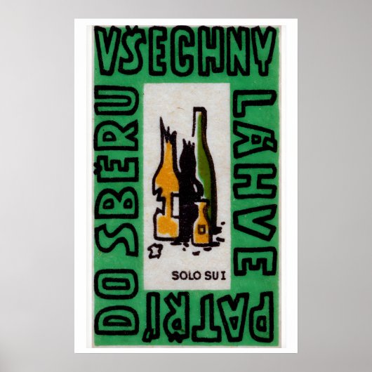 Broken Alcohol Bottles - Matchbox Print - Czech Poster (Vorne)