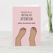 Broken Ankle Funny Card Karte (Vorderseite)