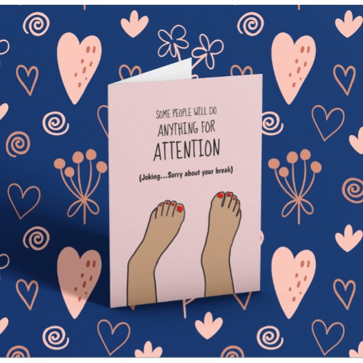 Broken Ankle Funny Card Karte