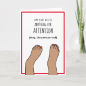 Broken Ankle Funny Karte (Vorderseite)