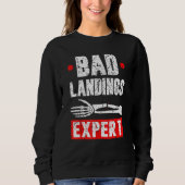 Broken Arm Cast Joke Bad Landings Expert Recovery Sweatshirt (Vorderseite)