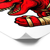 Broken Arm Recovery T-rex Kids Boys Dinosaur  Poster (Ecke)