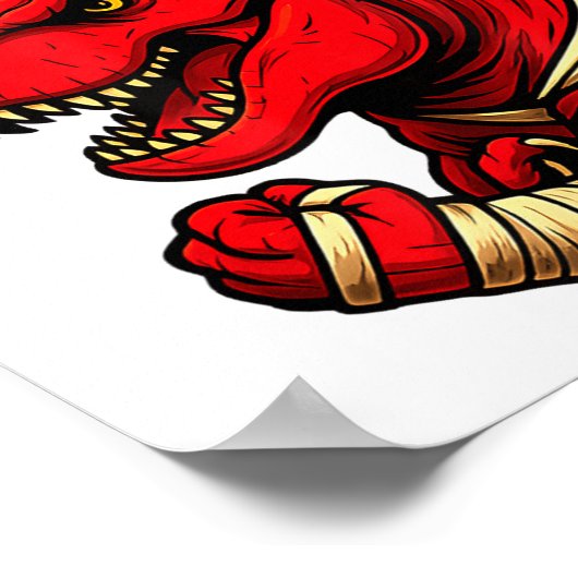 Broken Arm Recovery T-rex Kids Boys Dinosaur  Poster (Ecke)