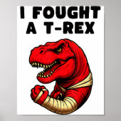 Broken Arm Recovery T-rex Kids Boys Dinosaur  Poster (Vorne)