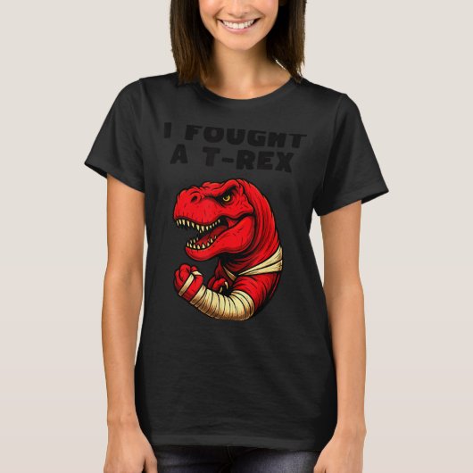 Broken Arm Recovery T-rex Kids Boys Dinosaur  T-Shirt (Vorderseite)