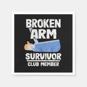 Broken Arm Survivor Club Mitglied erhält gutes Ges Serviette
