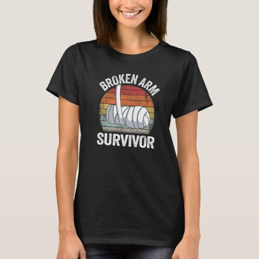 Broken Arm Survivor Recovery Broken Hand Get Well T-Shirt (Vorderseite)