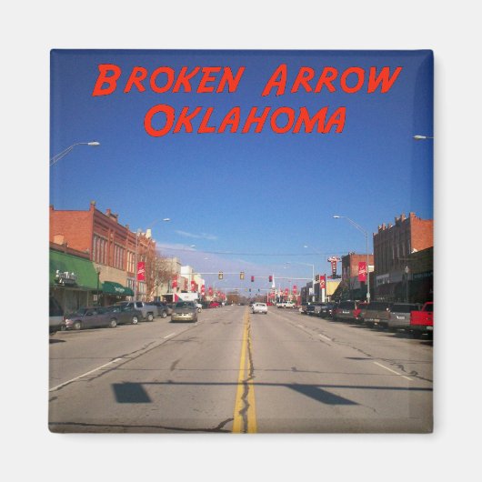 Broken Arrow Oklahoma Downtown View Magnet (Vorne)