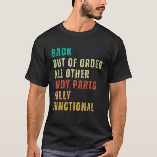 Broken Back Post Surgery Gag Get Well Soon T-Shirt (Vorderseite)