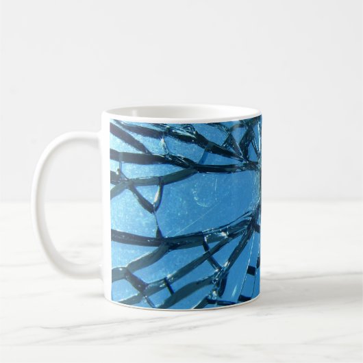 Broken Blue Glass Kaffeetasse (Links)