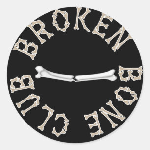 BROKEN BONE CLUB RUNDER AUFKLEBER