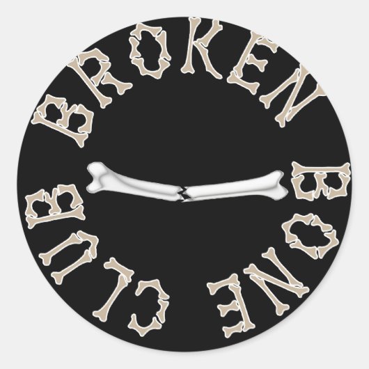 BROKEN BONE CLUB RUNDER AUFKLEBER (Vorderseite)