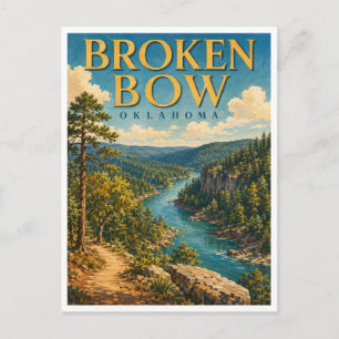 Broken Bow Oklahoma Beavers Bend GeoSaga Postkarte